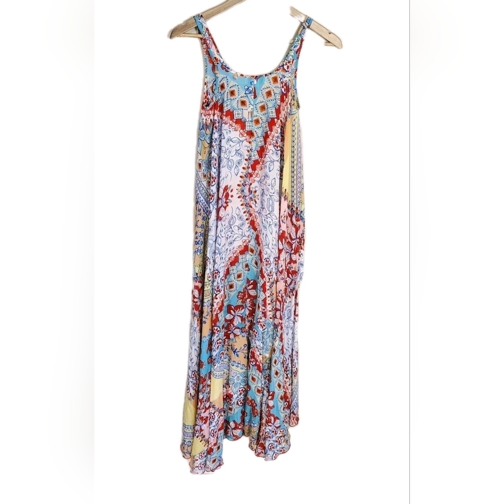 Coldwater Creek Boho Patchwork Floral Maxi Dress Size XS High Low Resort Beachy - Picture 6 of 10